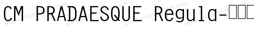 CM PRADAESQUE Regula字体转换